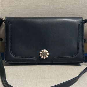 London Fog Black Crossbody Bag with Adjustable Strap